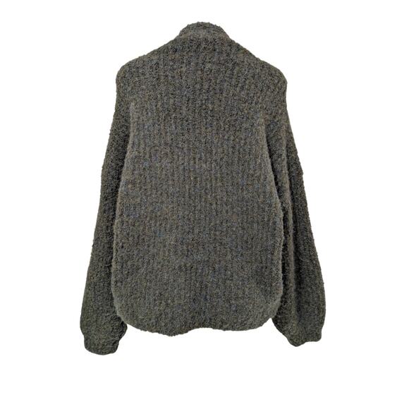 Grade & Gather Green Blue Boucle Oversized Cardigan Sweater M - Picture 4 of 7